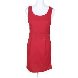 Double Zero Red Tiered Scallop Sleeveless Sheath Dress Size Medium